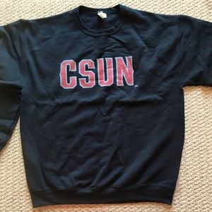 XMAS SALE! MENS VINTAGE COLLEGE CREW NECK PULLOVER JACKET CAL STATE